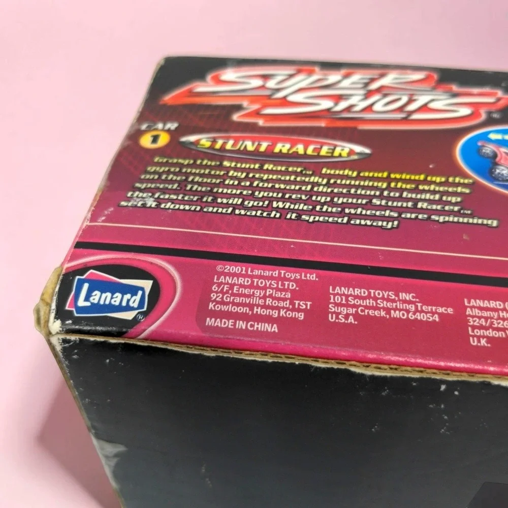 VTG 2001 Lanard Super Shots Super Mini Stunt Car 3 Car Racer Set Fliplash  NIB